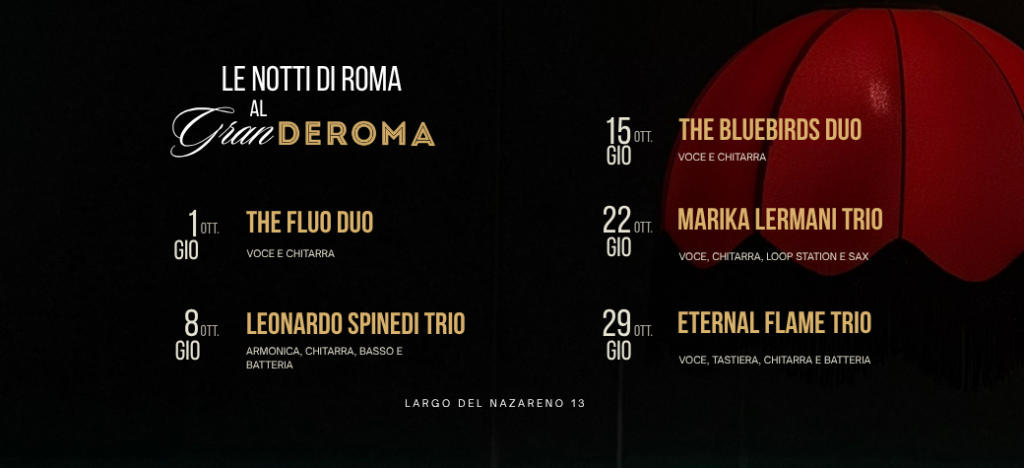 Calendario eventi ottobre